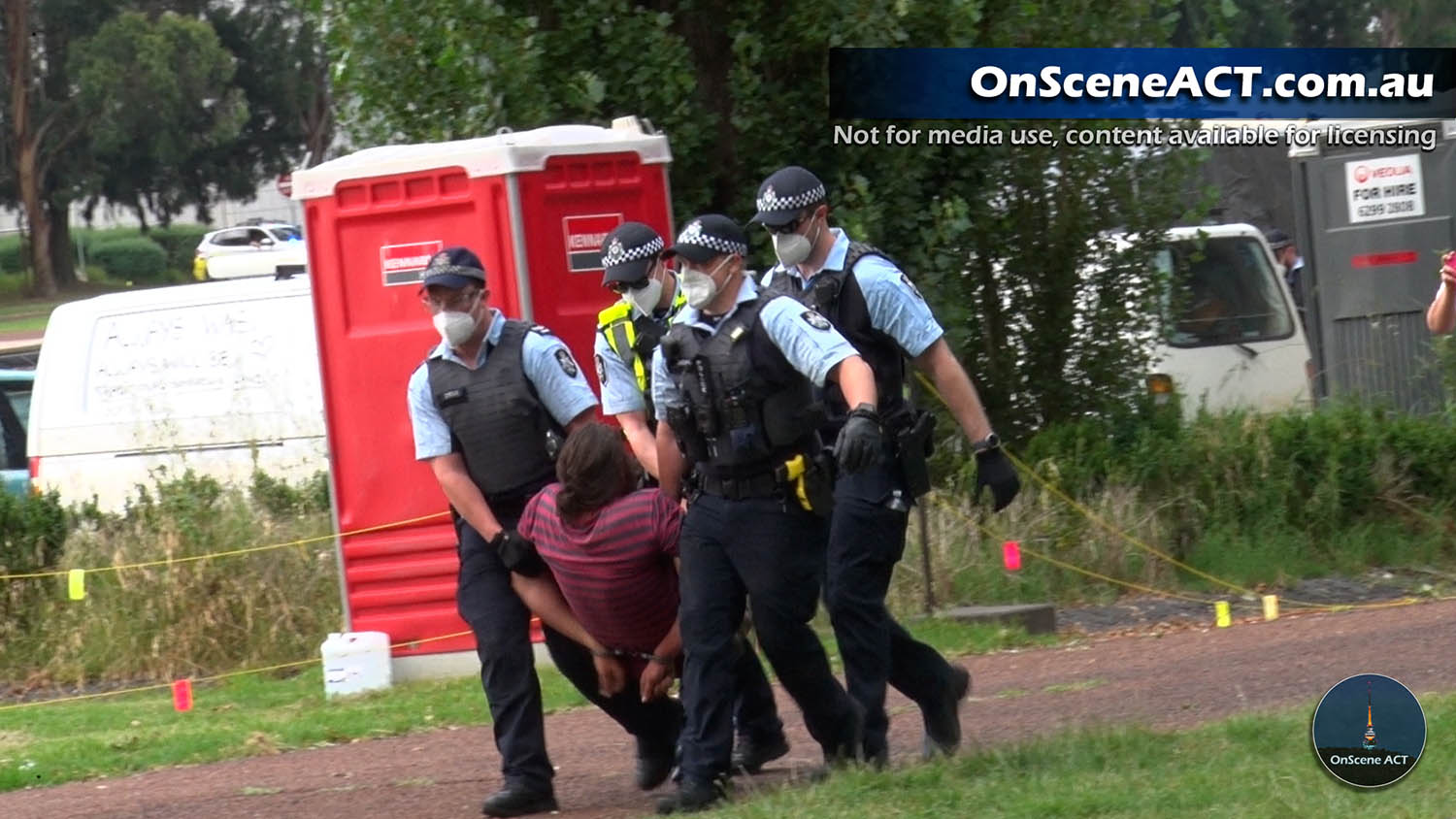 Police operation underway to remove camp at Old Parliament House Lawns