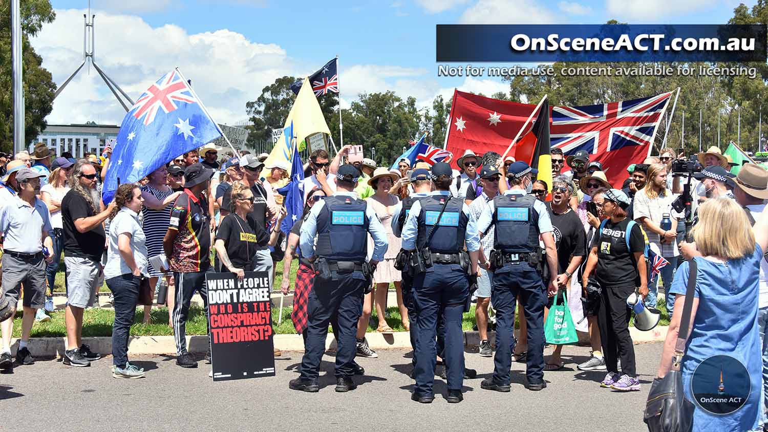 Protesters descend upon Parliament house against mandatory vaccination